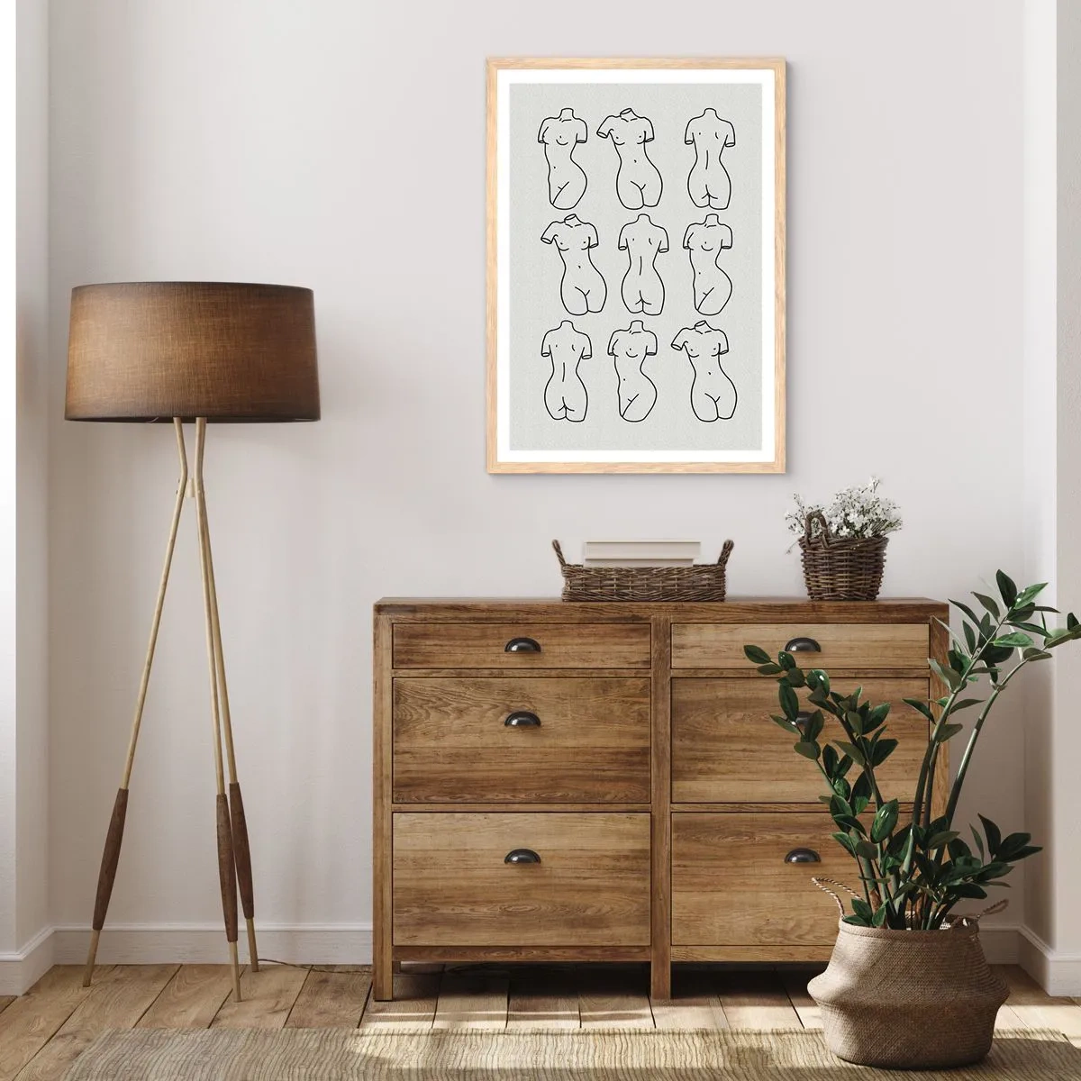 Poster in light oak frame - Only Venus - 30x40 cm
