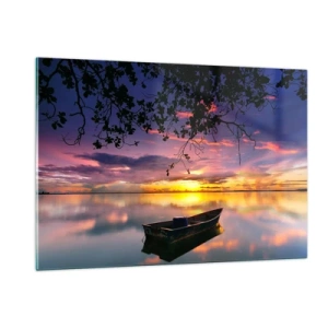 Glass picture - Serenity of the Lake - 120x80 cm