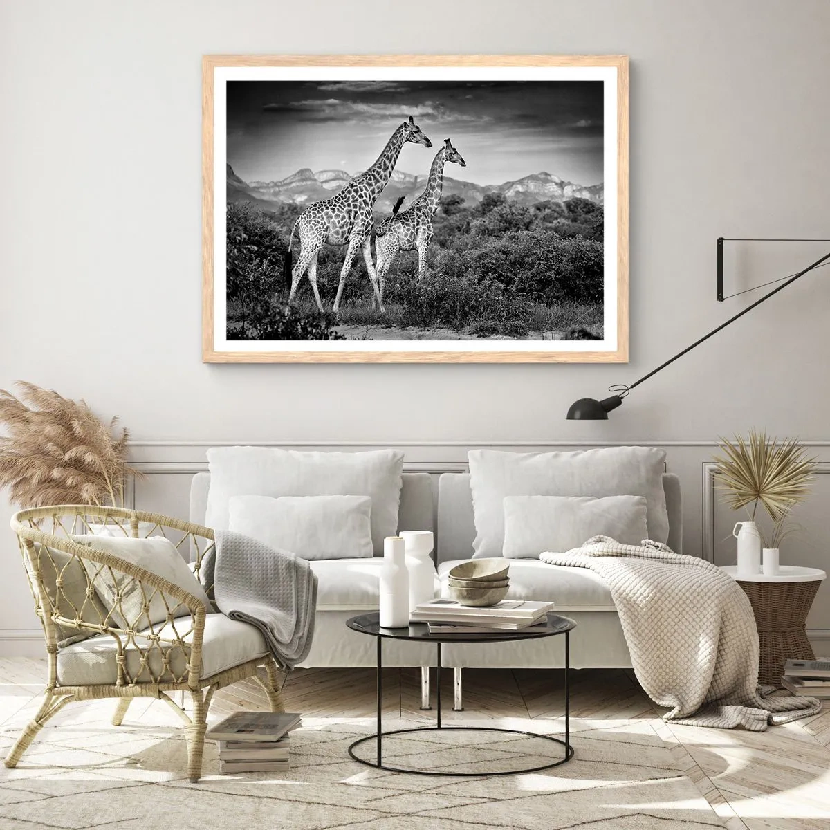 Poster in light oak frame - Higher Spheres in Africa - 70x50 cm