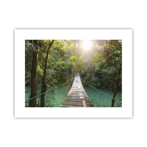 Poster - Azure Water in Azure Forest - 40x30 cm