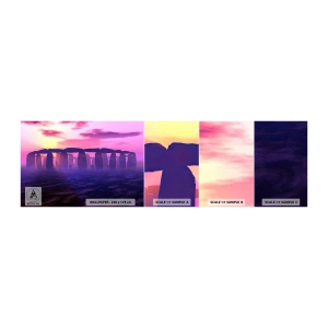 Photo Wallpaper Sample Standard Eco - Secret at a Foggy Dawn - Architecture, Stonehenge, Stone Circles - 100x30 cm