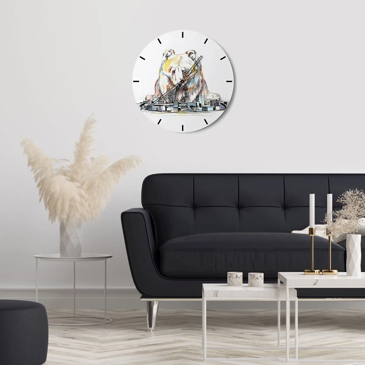 Wall clock - Clock on glass - How Can You Live like That? - 30x30 cm
