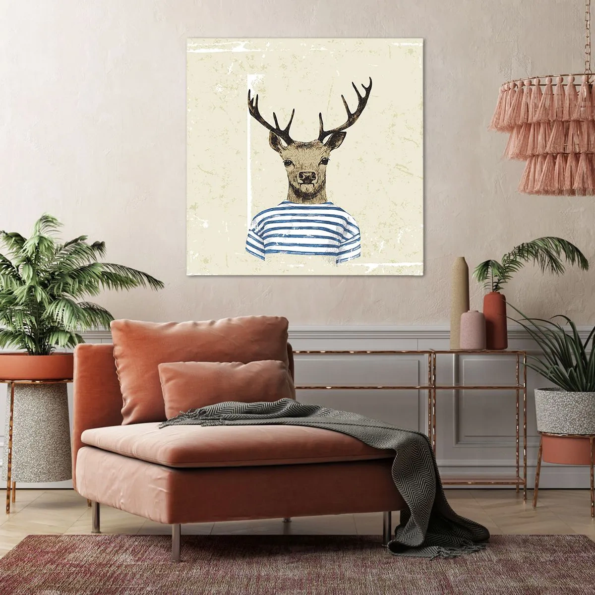 Canvas picture - Becaue I Like Striped T-Shirts - 60x60 cm