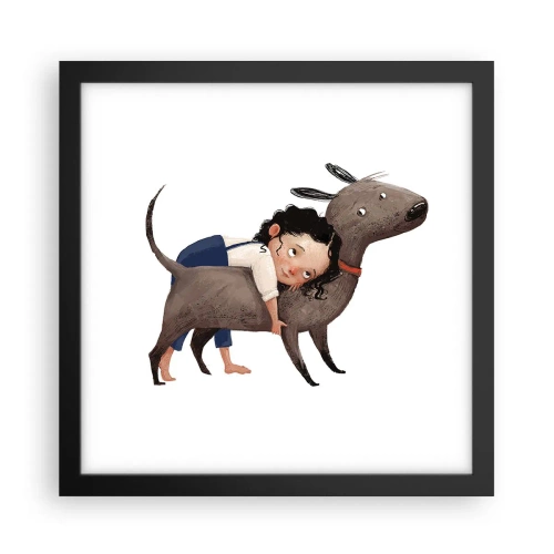Poster in black frame - Best Friends - 30x30 cm