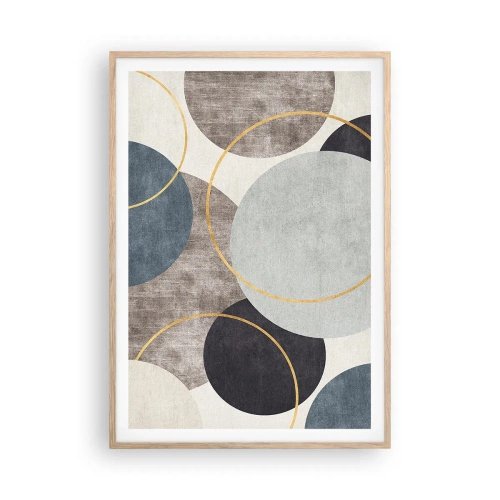 Poster in light oak frame - Wheel after Wheel - 70x100 cm