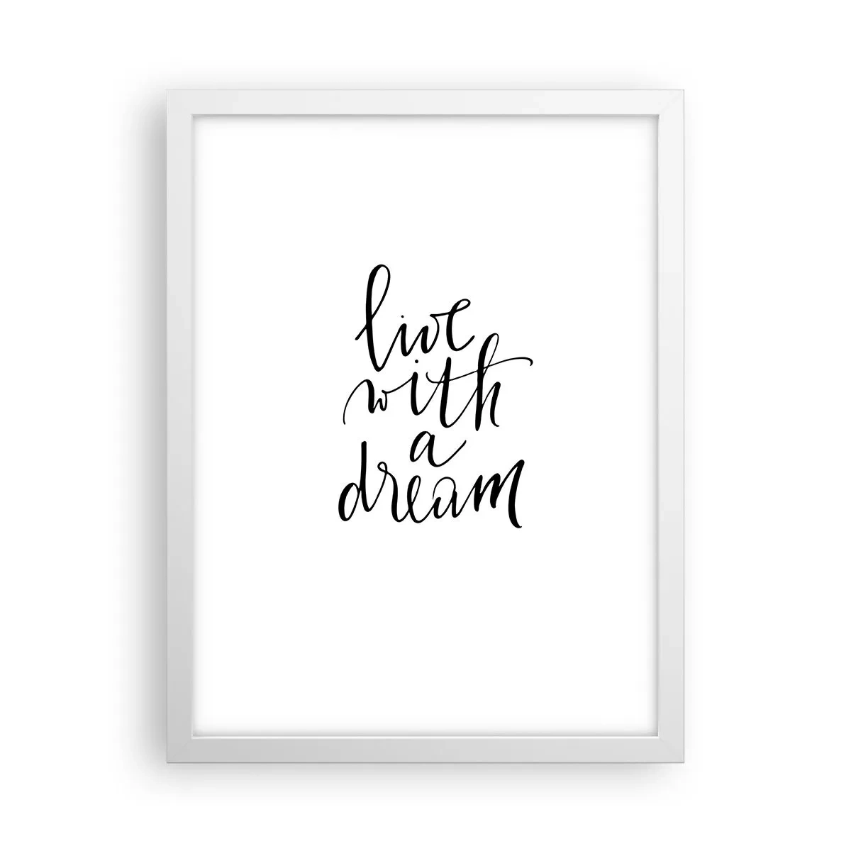 Poster in white frmae - Of Course - 30x40 cm