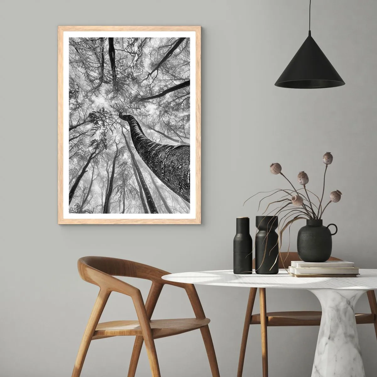 Poster in light oak frame - Race for the Light - 61x91 cm