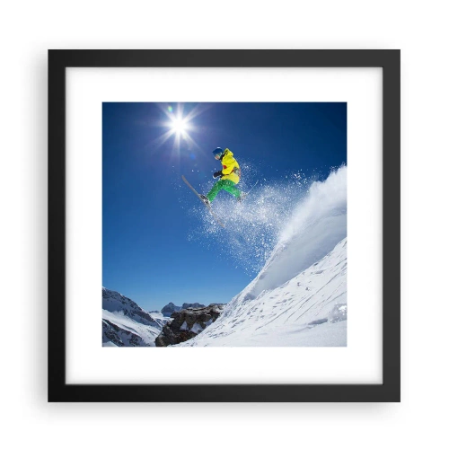 Poster in black frame - Dancing with the Mountains - 30x30 cm
