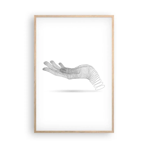 Poster in light oak frame - Springy Palm - 61x91 cm