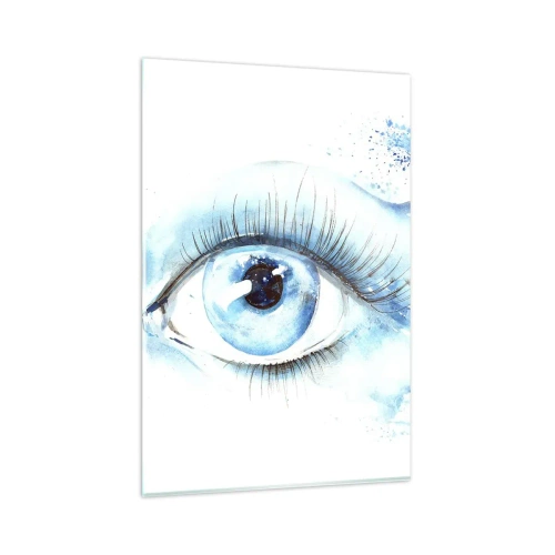 Glass picture - Immerse in those Blue Eyes - 80x120 cm