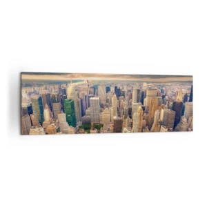 Canvas picture - Metropolis in Gold - 160x50 cm