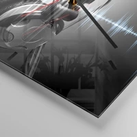 Clock face with lines