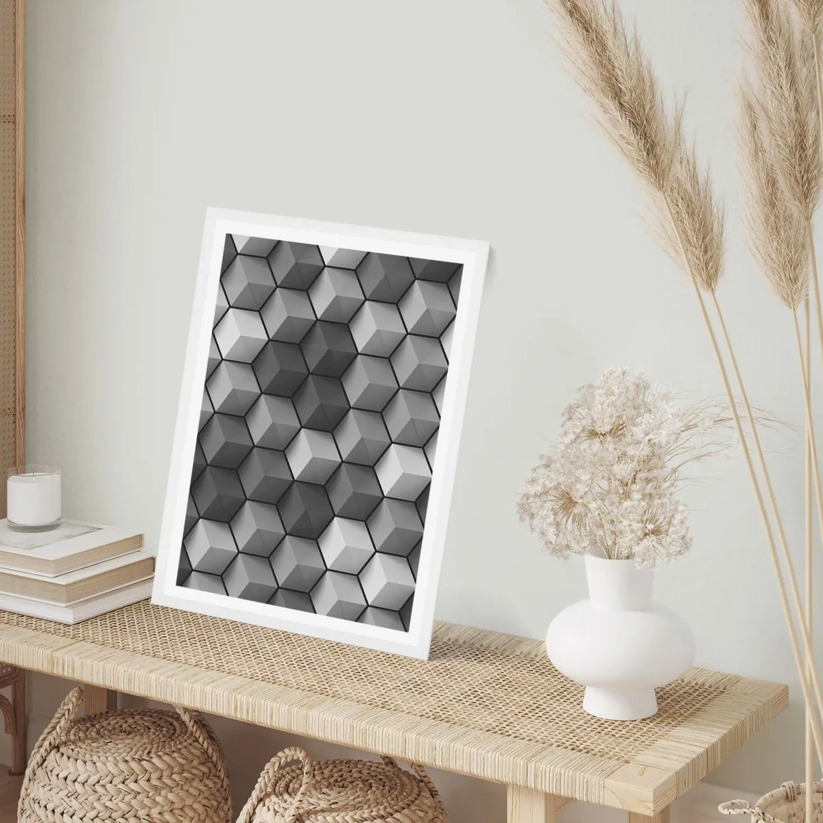 Poster in white frmae - Cubist Jigsaw - 30x40 cm