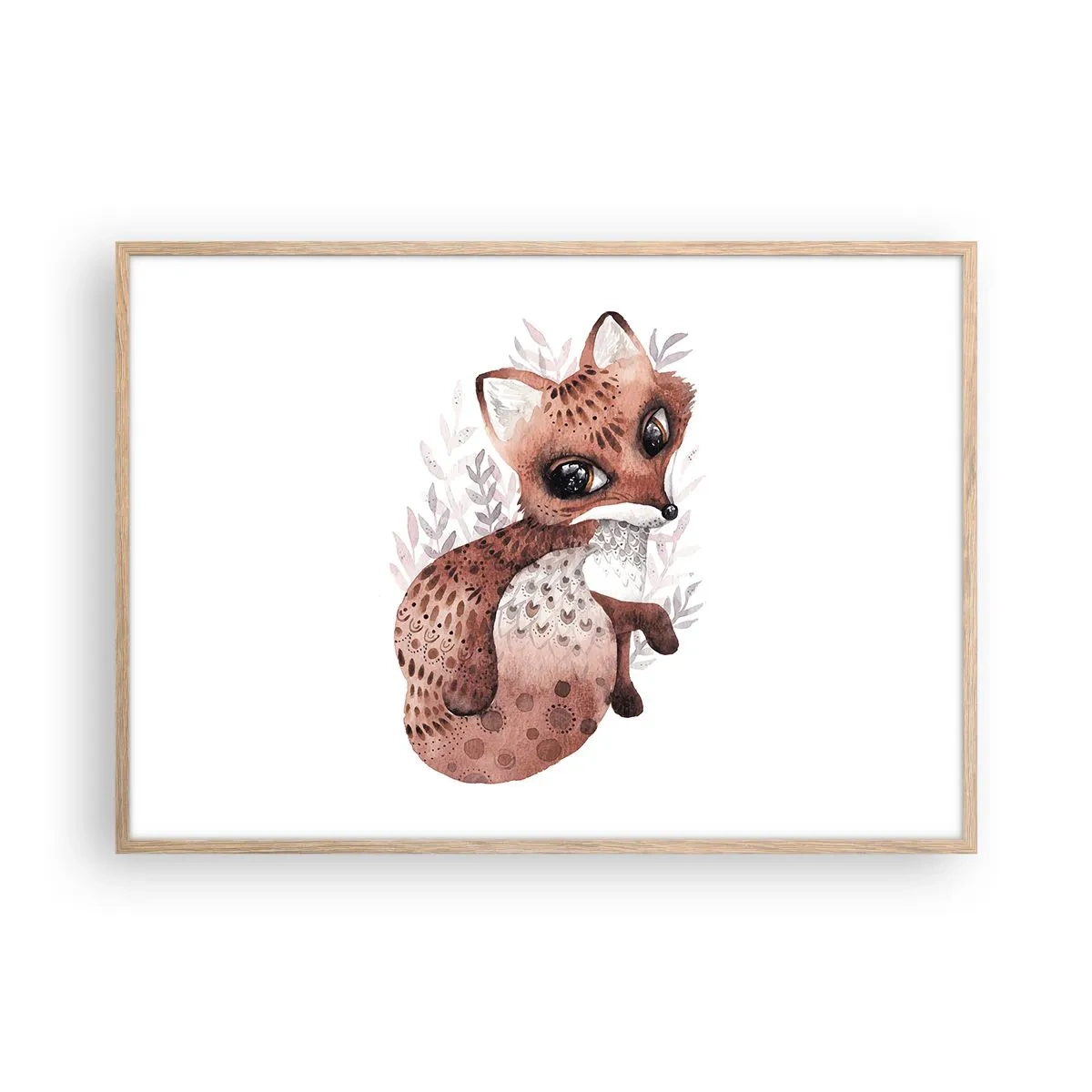 Poster in light oak frame - Sweet and Lovely - 100x70 cm
