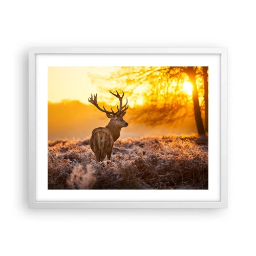 Poster in white frmae - King of Autumnal Forest - 50x40 cm