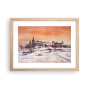 Poster in light oak frame - Royal Sunset - 40x30 cm