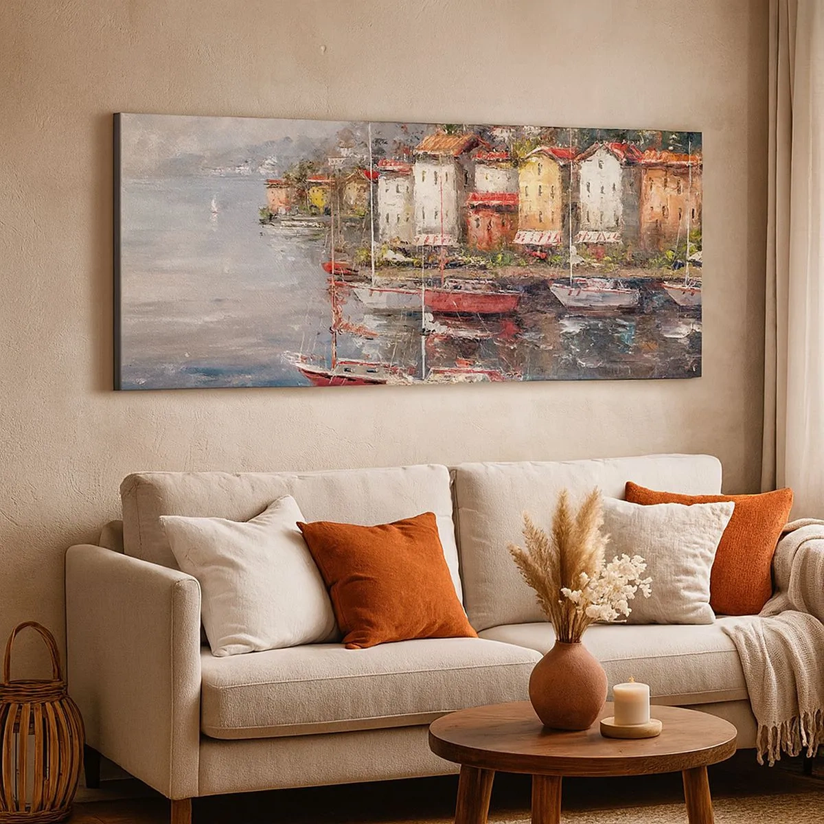 Canvas picture - Romantic Marina - 100x40 cm