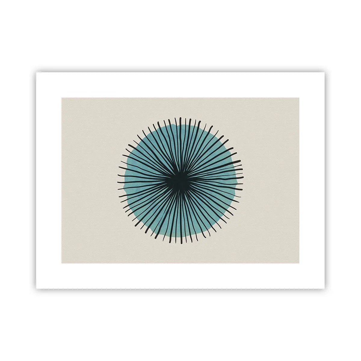 Poster - Rays on Blue - 40x30 cm