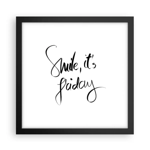 Poster in black frame - True Joy - 30x30 cm