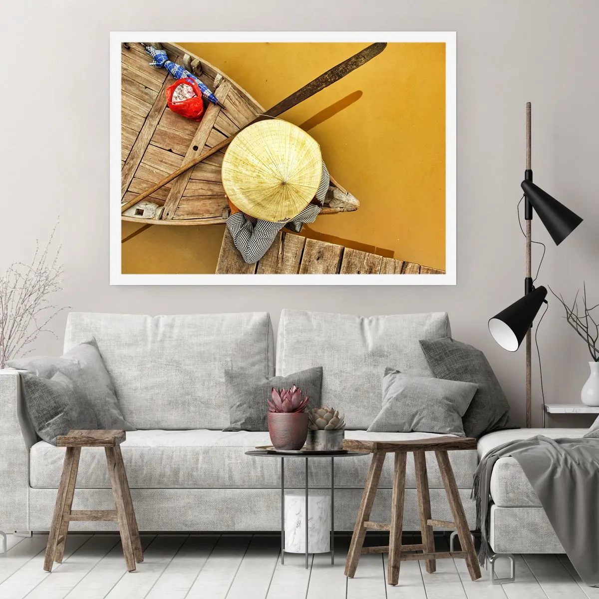 Poster - Life on a Yellow River - 91x61 cm