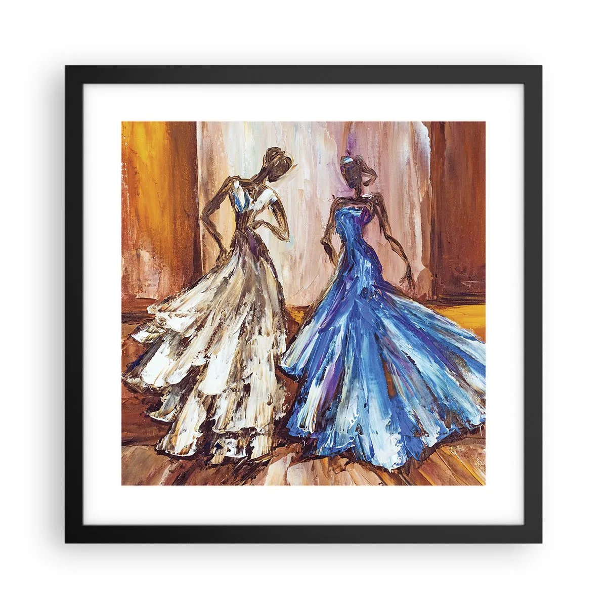Poster in black frame - Charming Duo - 40x40 cm