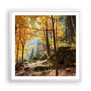 Poster in white frmae - Time for Rest - 60x60 cm