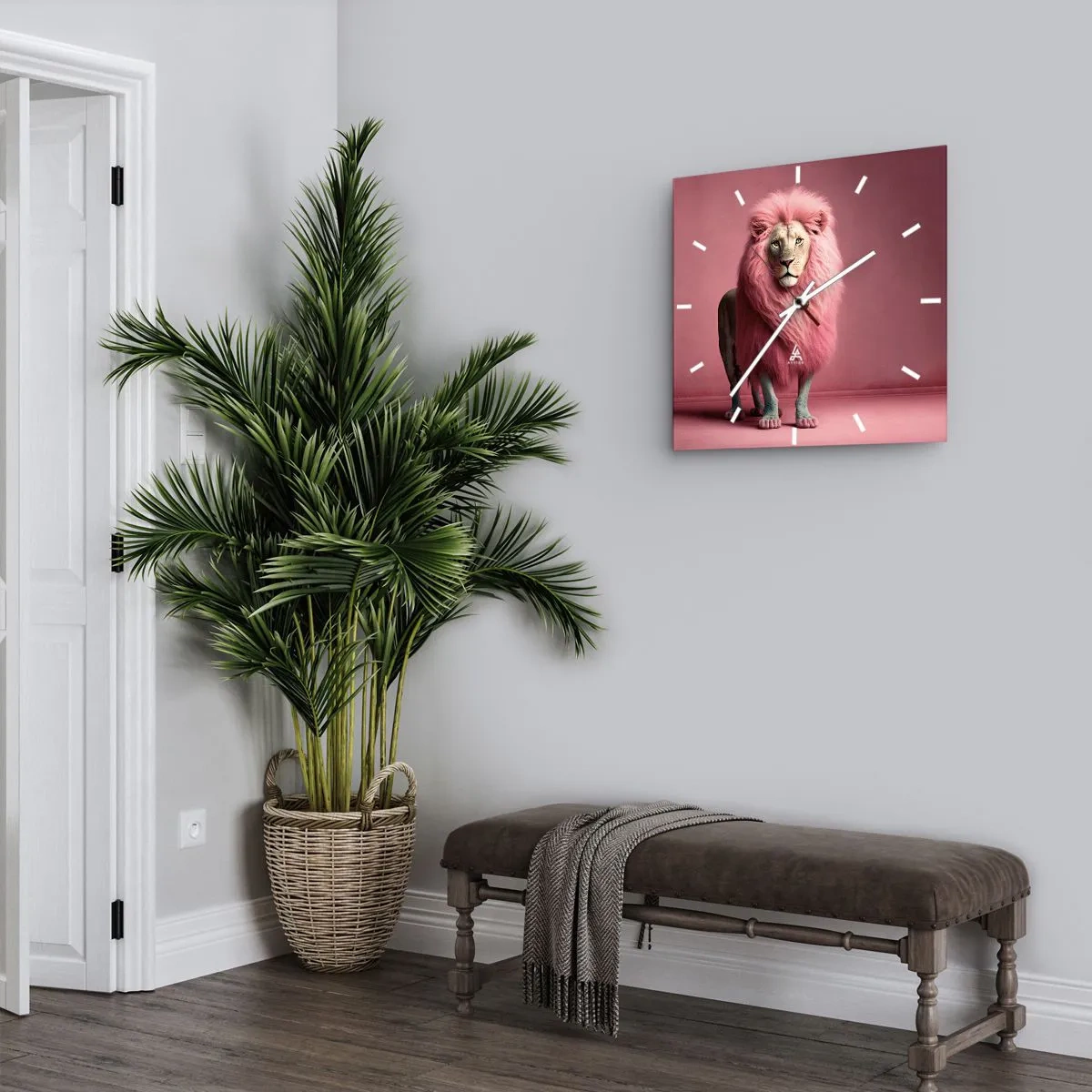 Wall clock - Clock on glass - And You're Not Scared Anymore - 40x40 cm