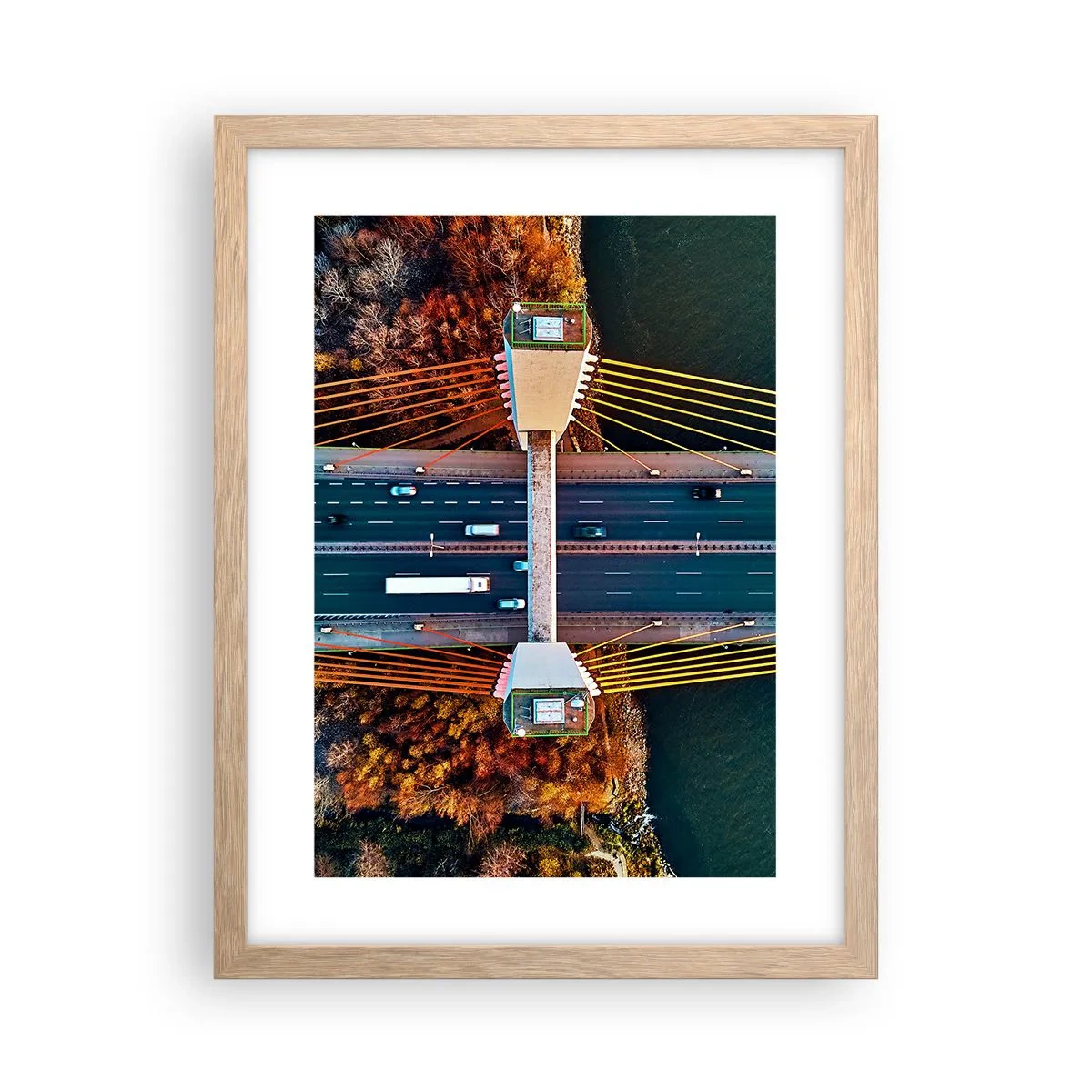 Poster in light oak frame - Behind Seas and Oceans - 30x40 cm