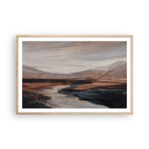 Poster in light oak frame - Quiet Valley - 91x61 cm