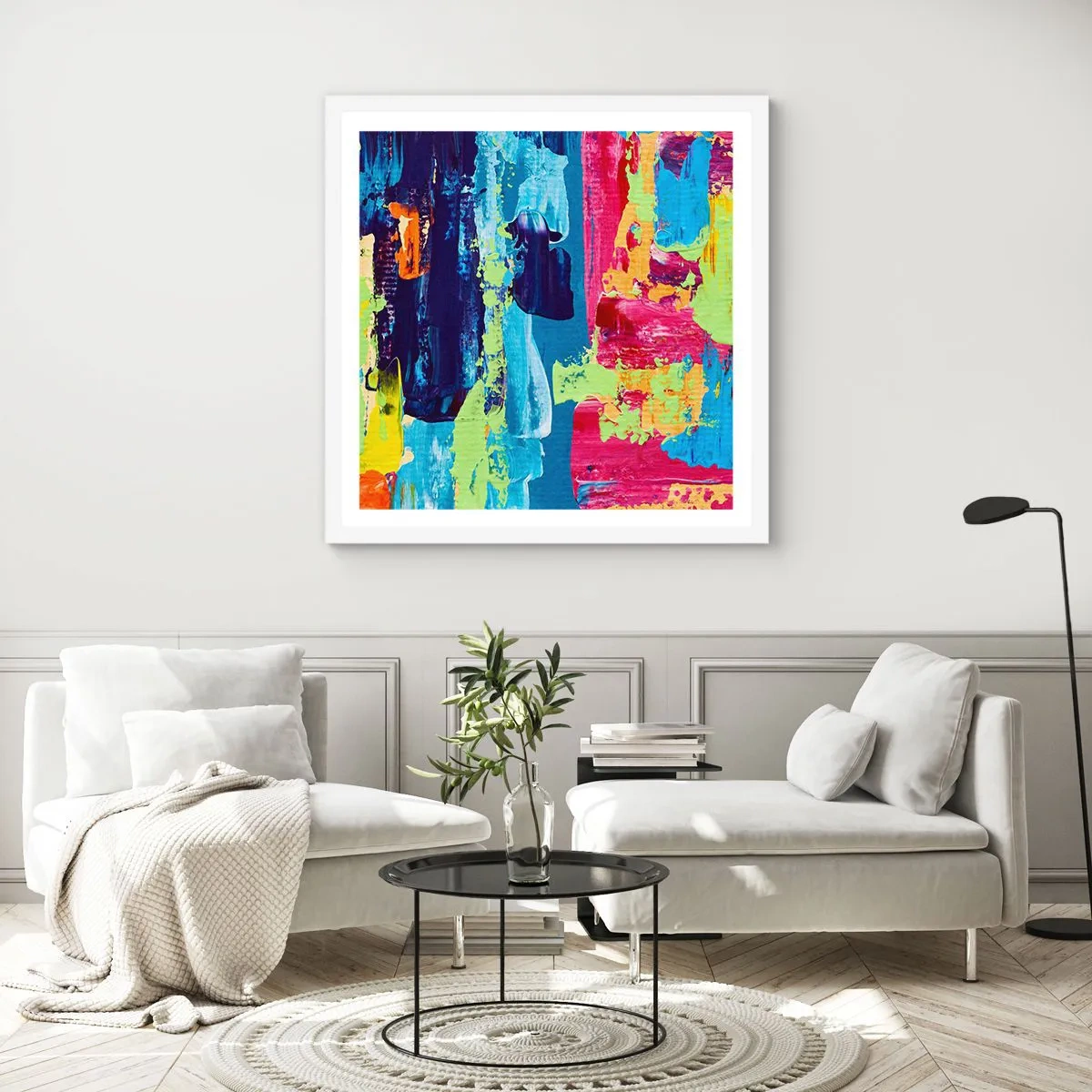 Poster in white frmae - Life Is Beautiful! - 40x40 cm