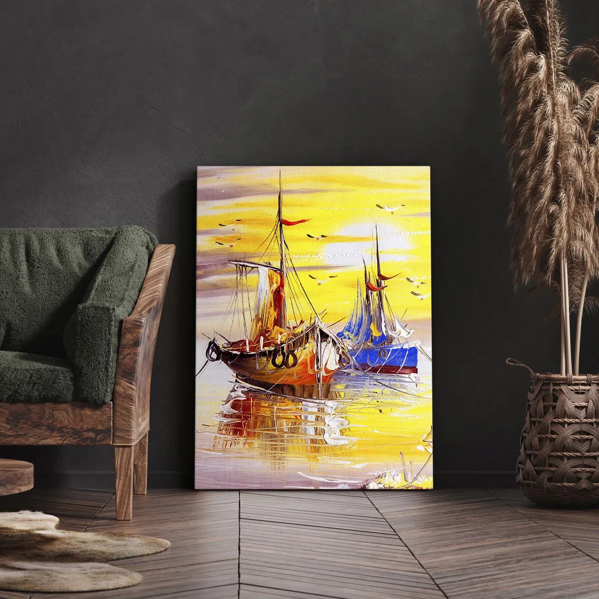 Canvas picture - Deserved Rest in Port - 50x70 cm