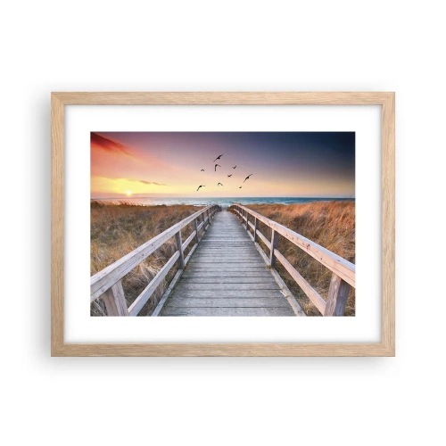 Poster in light oak frame - Space of Highs - 40x30 cm