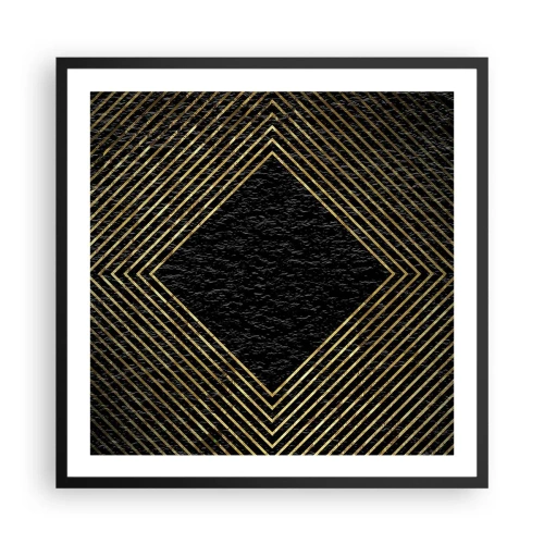 Poster in black frame - Geometry Glamour Style - 60x60 cm