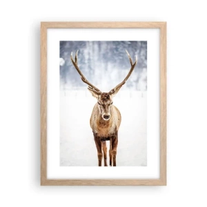 Poster in light oak frame - Straight from Snowy Fog - 30x40 cm