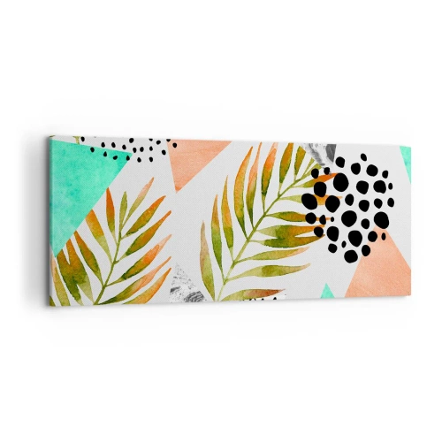 Canvas picture - Decorated with a Palm Leaf - 120x50 cm