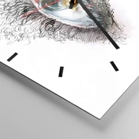 Clock face with lines