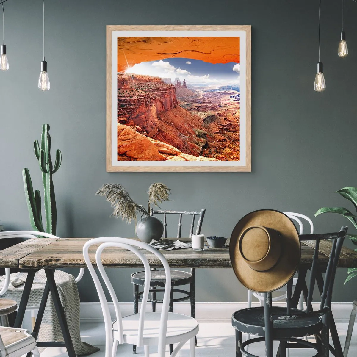 Poster in light oak frame - Sculpted by Nature - 50x50 cm