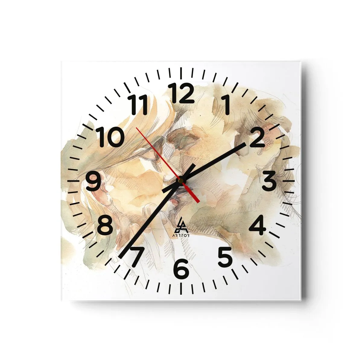 Wall clock - Clock on glass - The Missing Half? - 40x40 cm