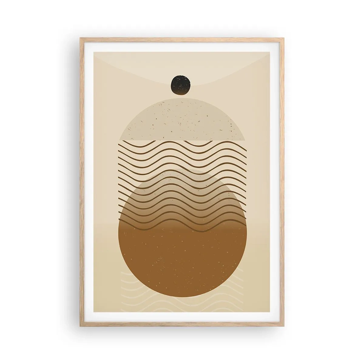 Poster in light oak frame - About the Origin of Geometrical Figures - 70x100 cm