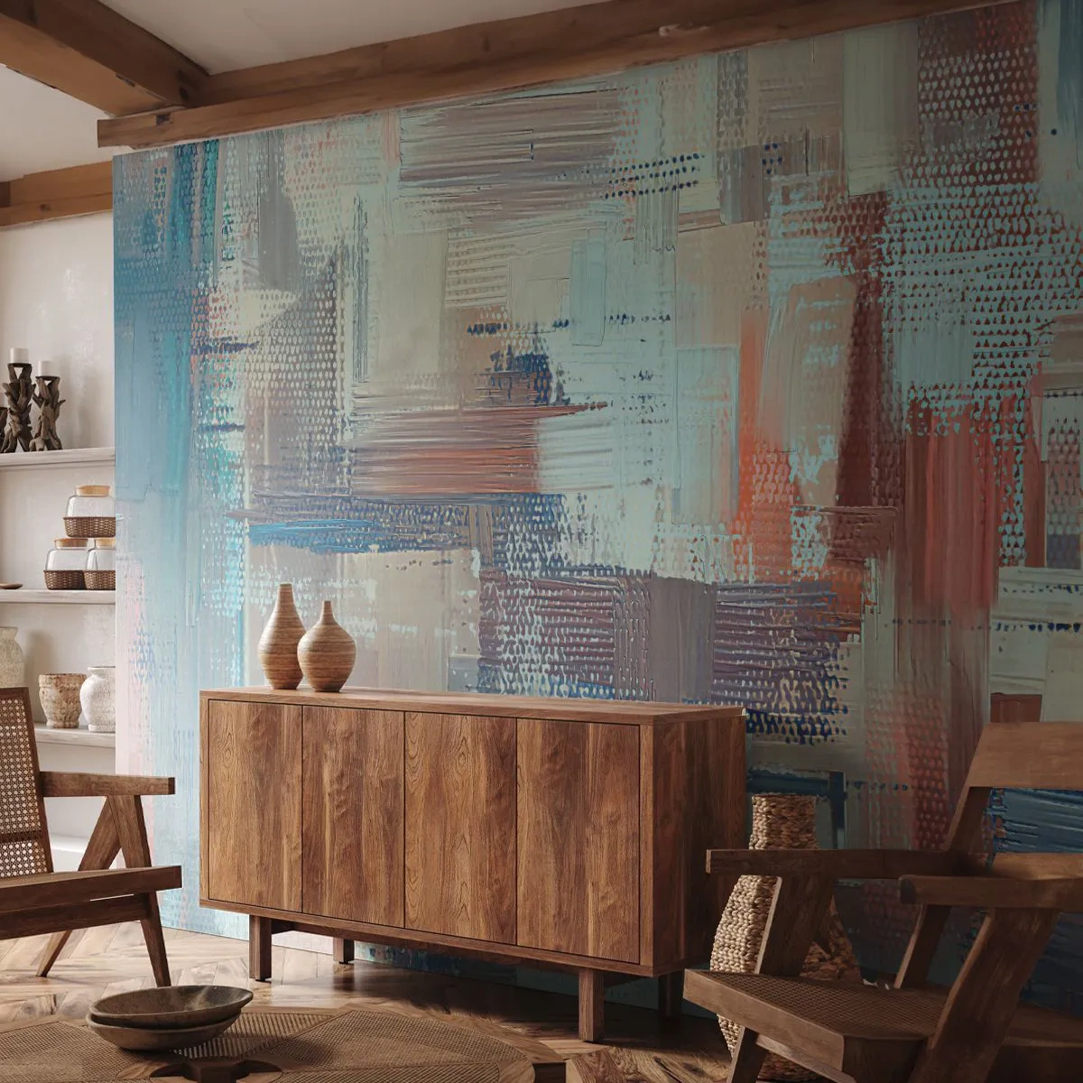 Custom Wallpaper Premium Sand - Reaching Light - Pastel, Minimalism, Bright