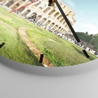 Clock face with lines