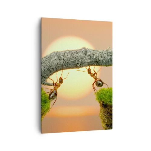 Canvas picture - Joyful, Mutual Work - 70x100 cm