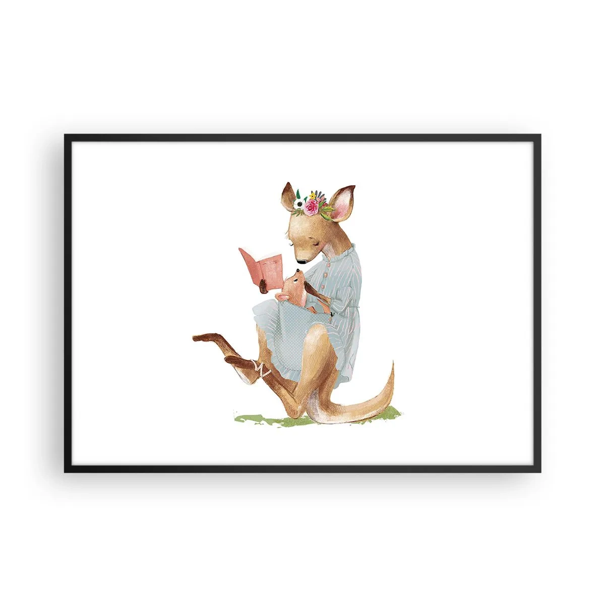 Poster in black frame - Read to Me, Mum - 100x70 cm