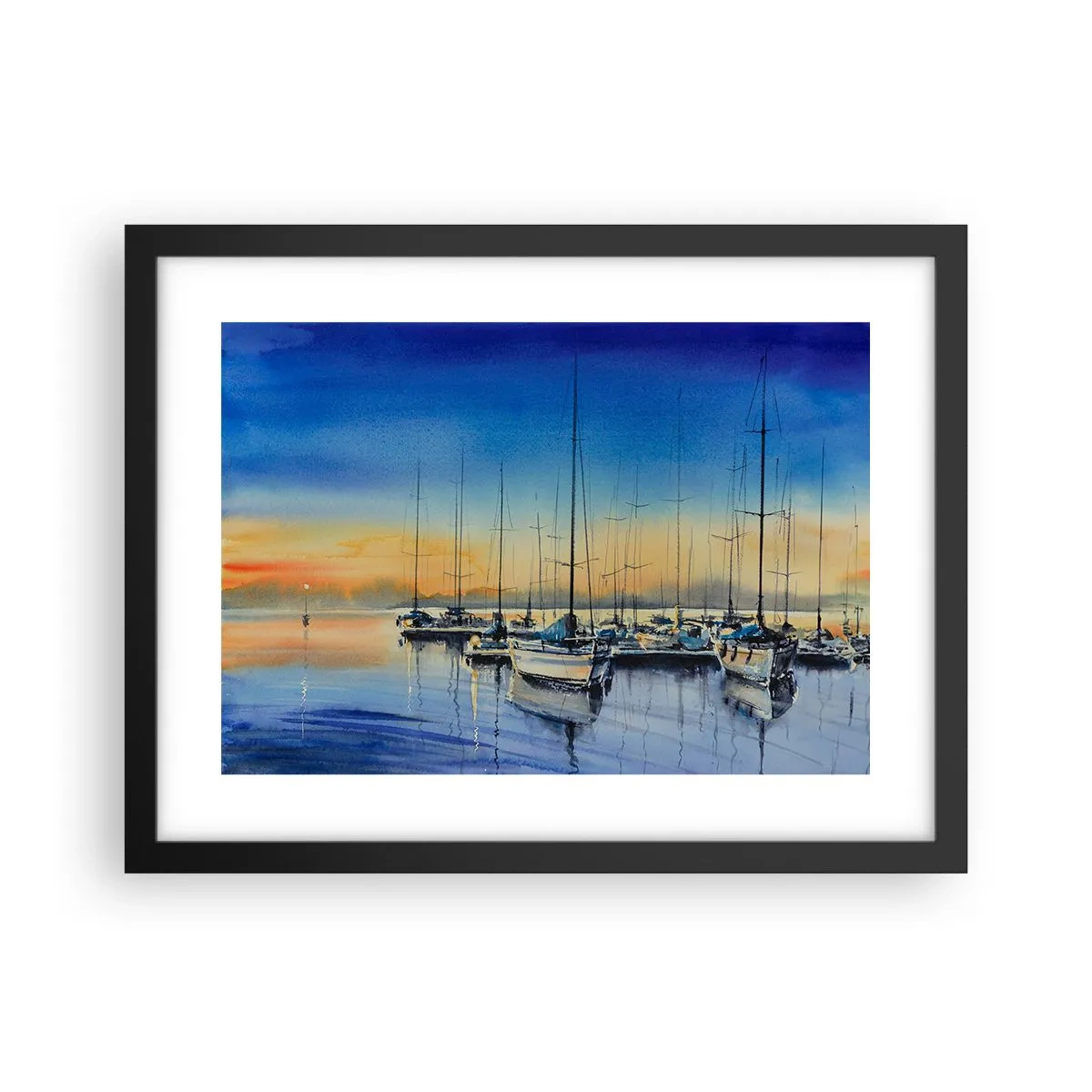 Poster in black frame - The End of a Good Day - 40x30 cm