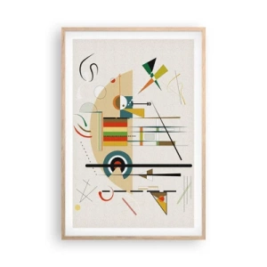 Poster in light oak frame - And the World Laughs - 61x91 cm