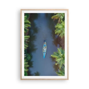 Poster in light oak frame - On Tropical Trail - 61x91 cm