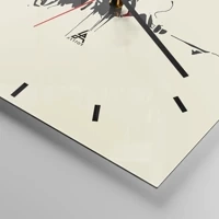 Clock face with lines