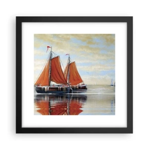 Poster in black frame - Ahoy, Sailor, Sail… - 30x30 cm