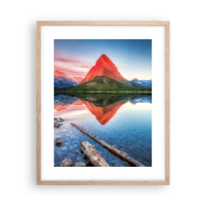 Poster in light oak frame - Heat and Cold - 40x50 cm