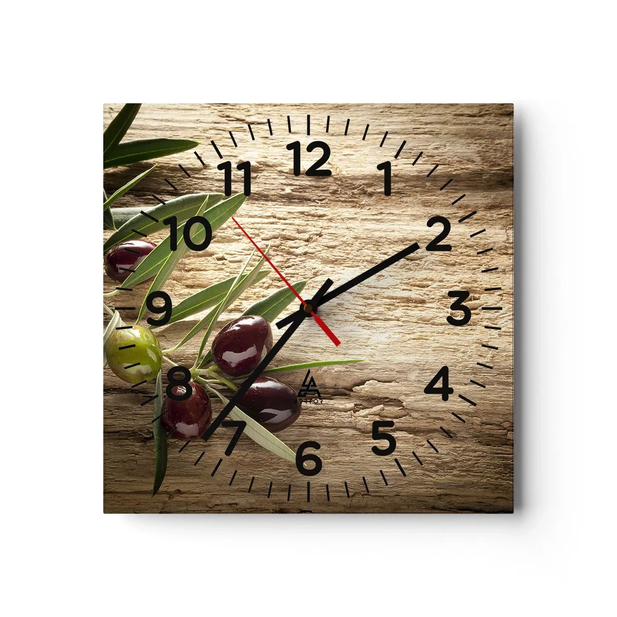 Wall clock - Clock on glass - Straight from Nature - 40x40 cm